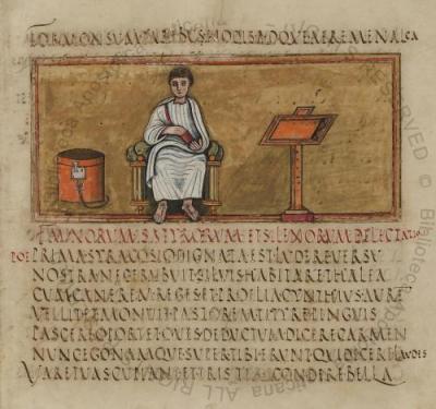 Folio 14 du Vergilius Romanus.  Ve siècle