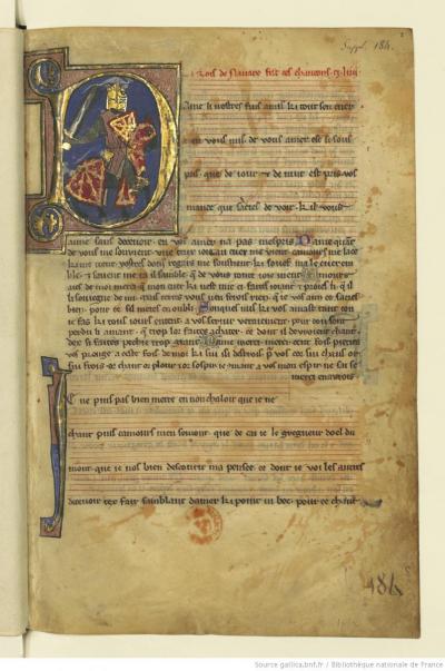 Chansonnier dit de Noailles, 1275-1300  (Gallica, BNF)