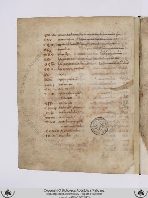 Aube de Fleury sur un manuscrit en latin